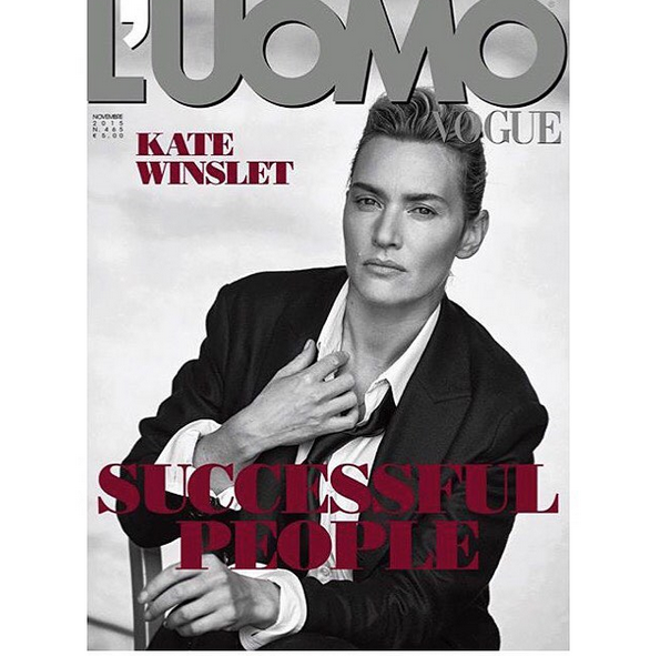 Kate Winslet para Vogue L'Uomo (Foto: Reprodução)