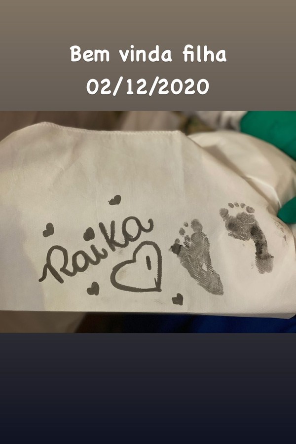 Romana Novais e Alok anunciam nascimento de Raika (Foto: reprodução/site)
