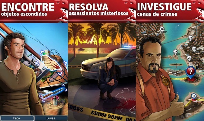 Dexter resolve crimes, mas também apronta das suas em um game de investigação para iOS (Foto: Divulgação)