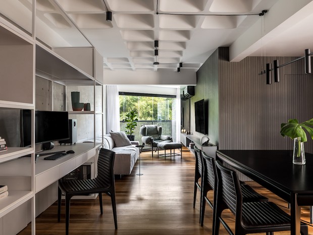 80 m² com modernidade e toques industriais para um jovem solteiro (Foto: Foto: Eduardo Macarios)