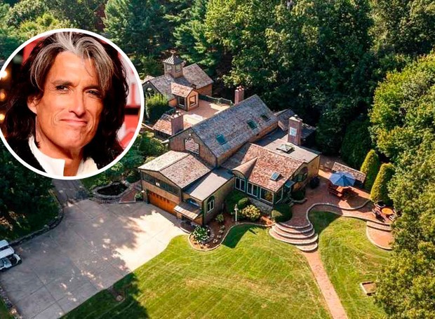 Joe Perry, guitarrista da banda Aerosmith, colocou sua casa em Massachusetts à venda (Foto: Reprodução / Realtor e Instagram)