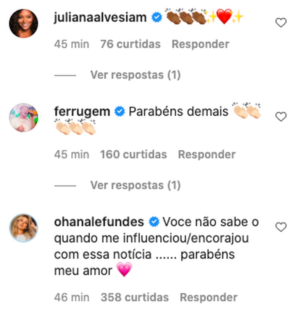 Amigos famosos celebram com Lexa  — Foto: Reprodução/Instagram