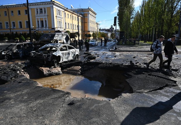 Bombardeios em Kiev (Foto: Getty Images)