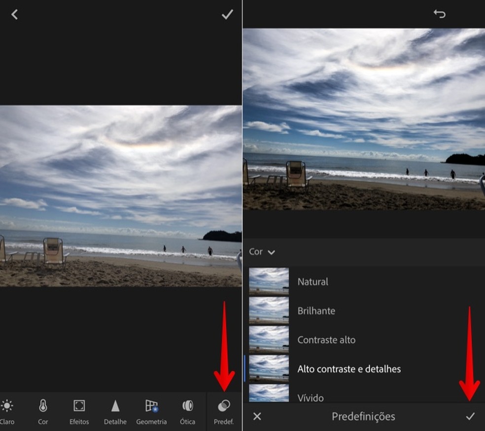 Aplique um preset — Foto: Reprodução/Helito Bijora
