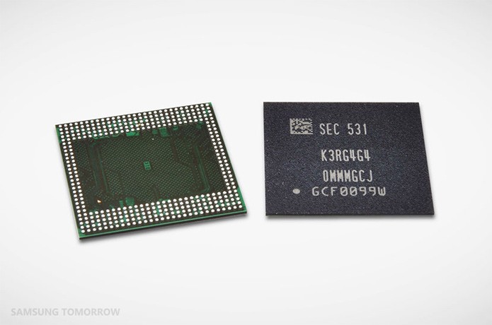 Novos módulos de memória da Samsung com 12GB de RAM (Divulgação/Samsung)
