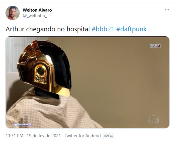 Arthur vira meme na web (Foto: Reprodução/Twitter)