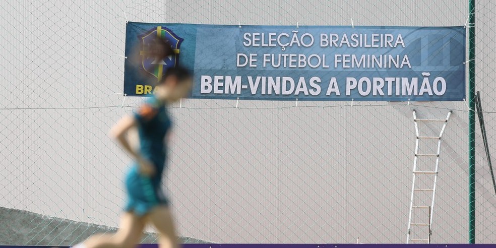 Portimão recebeu a seleção feminina em período de treinamentos antes da Copa da França, em 2019 — Foto: CBF