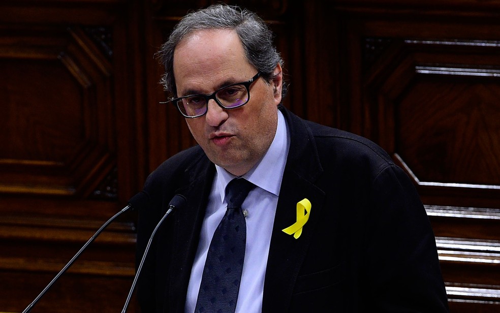 Quim Torra, presidente do governo da Catalunha (Foto: Lluis Gene/AFP)