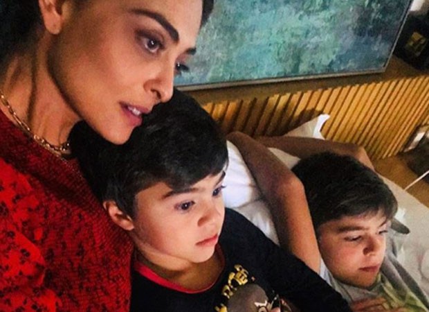 Juliana Paes com os filhos, Antonio e Pedro (Foto: Reprodução/Instagram)