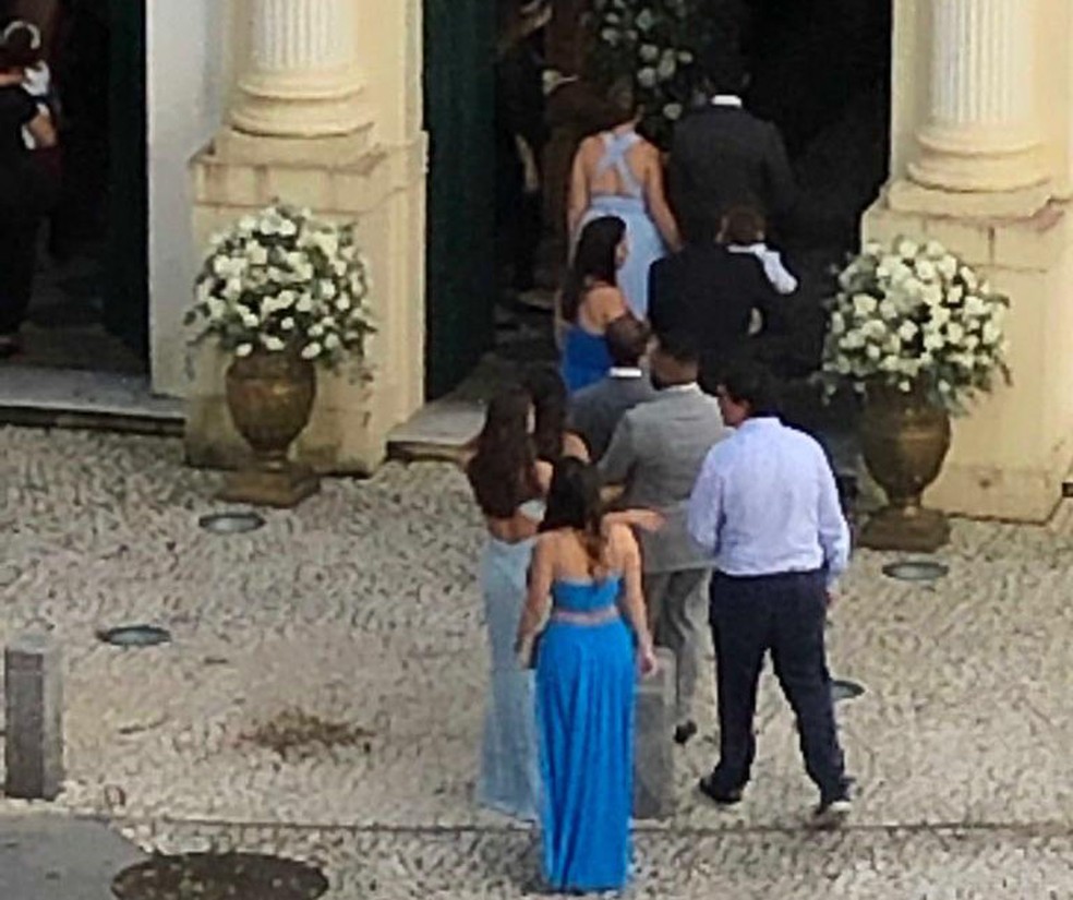 Casamento é feito em igreja de Salvador e paróquia é notificada após participantes não usarem máscara contra a Covid-19. — Foto: Arquivo Pessoal 