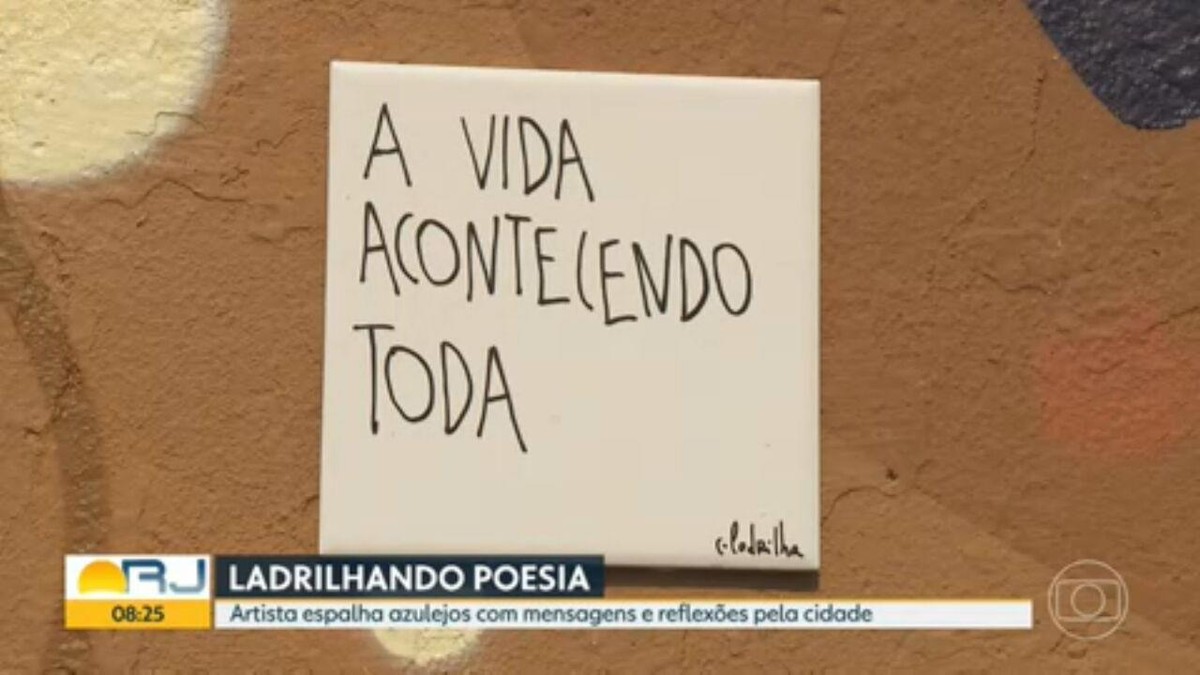 Artista plástica espalha poesia e reflexão em forma de azulejos em ruas do  Rio | Rio de Janeiro | G1
