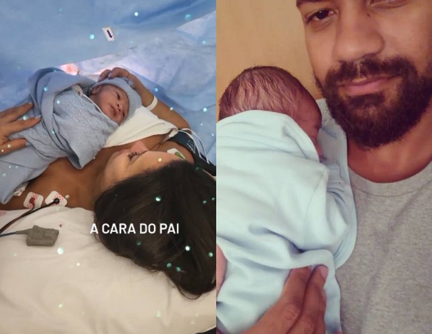 Viviane Araújo e Guilherme Militão om  o filho (Foto: Reprodução/Instagram)