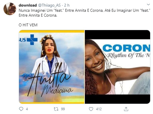 Anitta vira meme por causa do vermífugo Annita (Foto: Reprodução/Twitter)