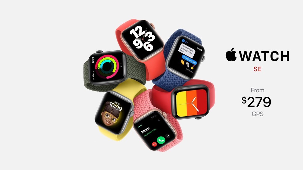Apple Watch SE. — Foto: Reprodução/Apple