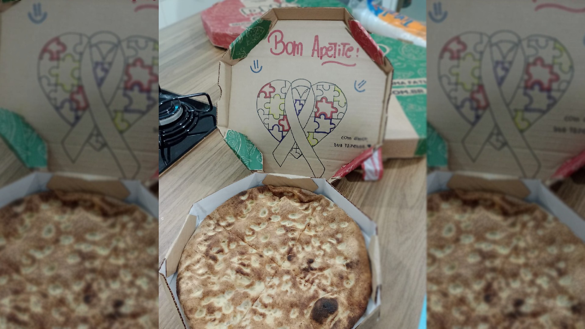 Pizzaria manda massa sem recheio para criança autista e emociona família do Paraná: 'Carinho enorme'
