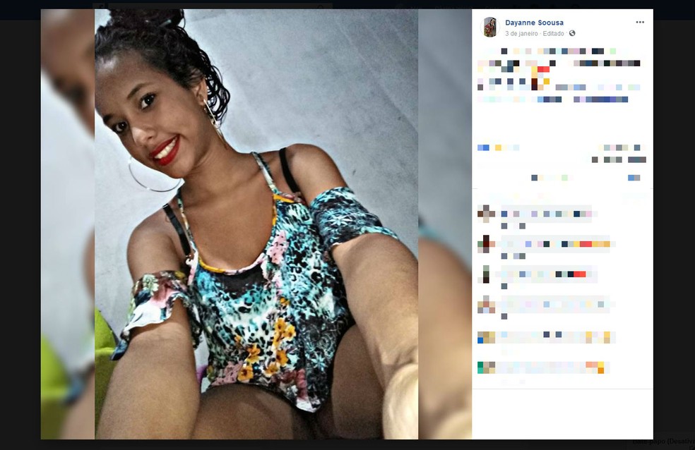 Jovem foi morta a facadas pelo companheiro na Bahia  â€” Foto: ReproduÃ§Ã£o/Facebook
