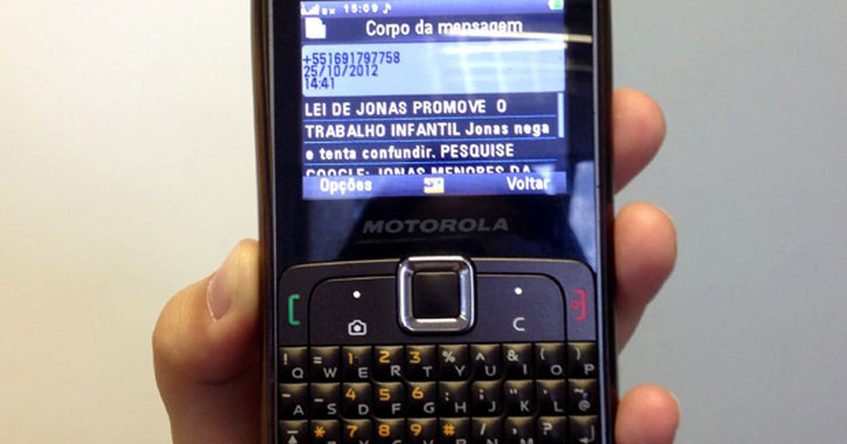 G1 Justi a apura envio de SMS an nimo em campanha eleitoral de