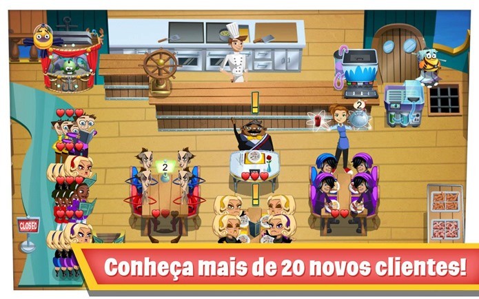 Diner Dash tem nova versão com foco em redes sociais (Foto: Divulgação)