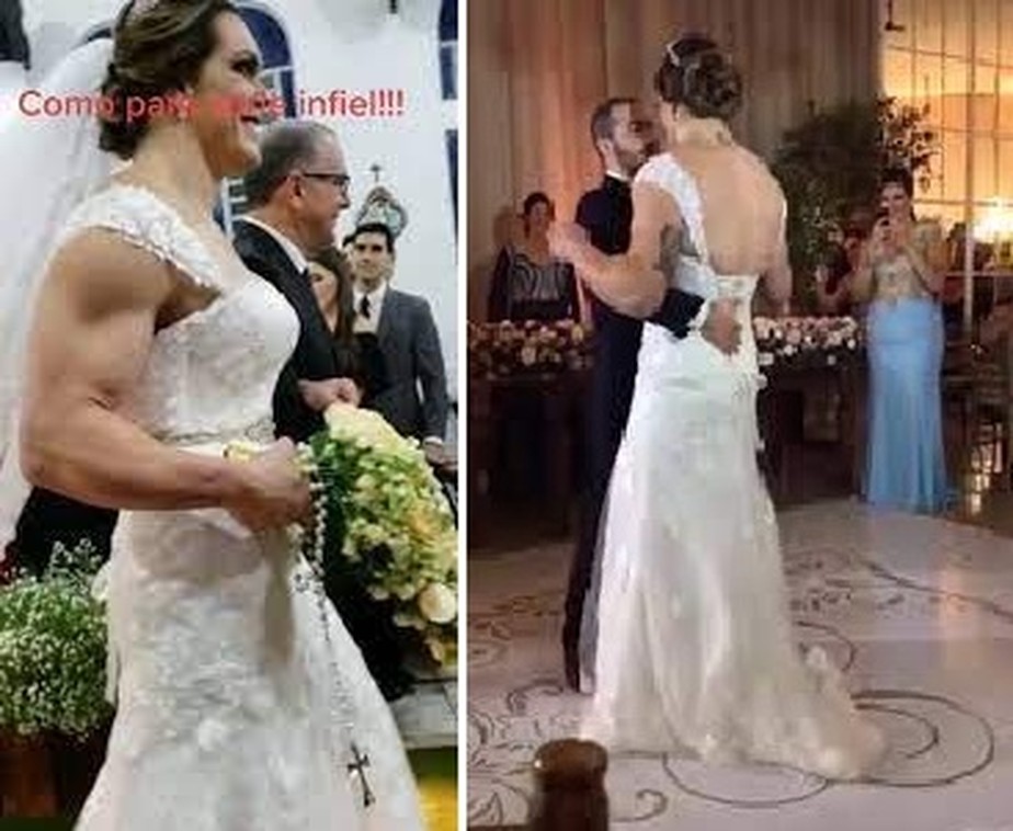 Gabi Garcia em seu casamento com Bruno Almeida