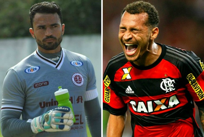 Goleiro Felipe, da Desportiva vai tentar parar o meia Alan Patrick, do Flamengo (Foto: Editoria de arte)