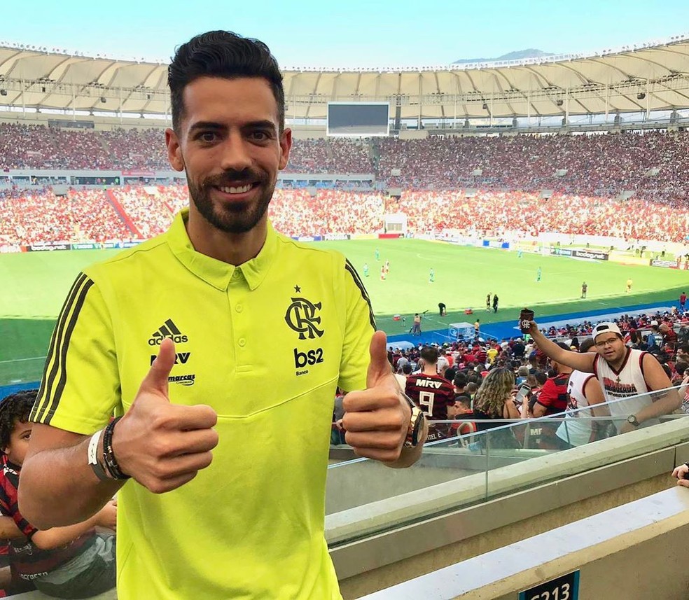 A primeira vez de Marí no Maracanã: goleada do Flamengo por 6 a 1 sobre o Goiás — Foto: Divulgação
