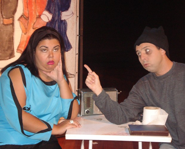 Leandro da Matta em cena com Fabiana Karla (Foto: Arquivo Pessoal)