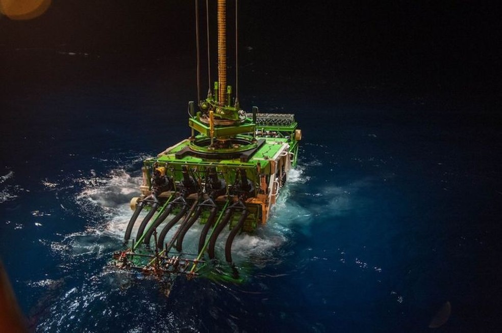 Patania II é um dos protótipos em desenvolvimento para a atividade mineradora no fundo do mar — Foto: GSR via BBC