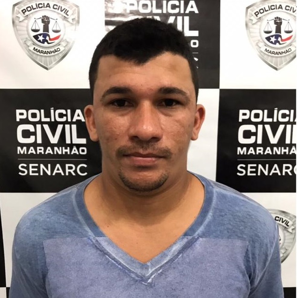 Joelson Henrique Carvalho de Oliveira foi levado para o Complexo PenitenciÃ¡rio de Pedrinhas em SÃ£o LuÃ­s â Foto: DivulgaÃ§Ã£o/PolÃ­cia