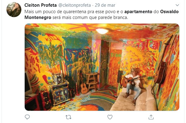 Apartamento colorido de Oswaldo Montenegro viraliza; veja (Foto: Reprodução/Twitter)
