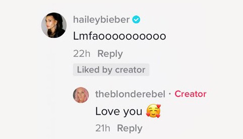 Resposta de Hailey Bieber à previsão sobre seu casamento (Foto: Reprodução / TikTok)