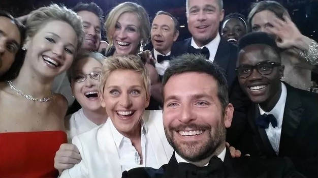 Selfie coletivo no Oscar de 2014 que se tornou um dos mais replicados na internet