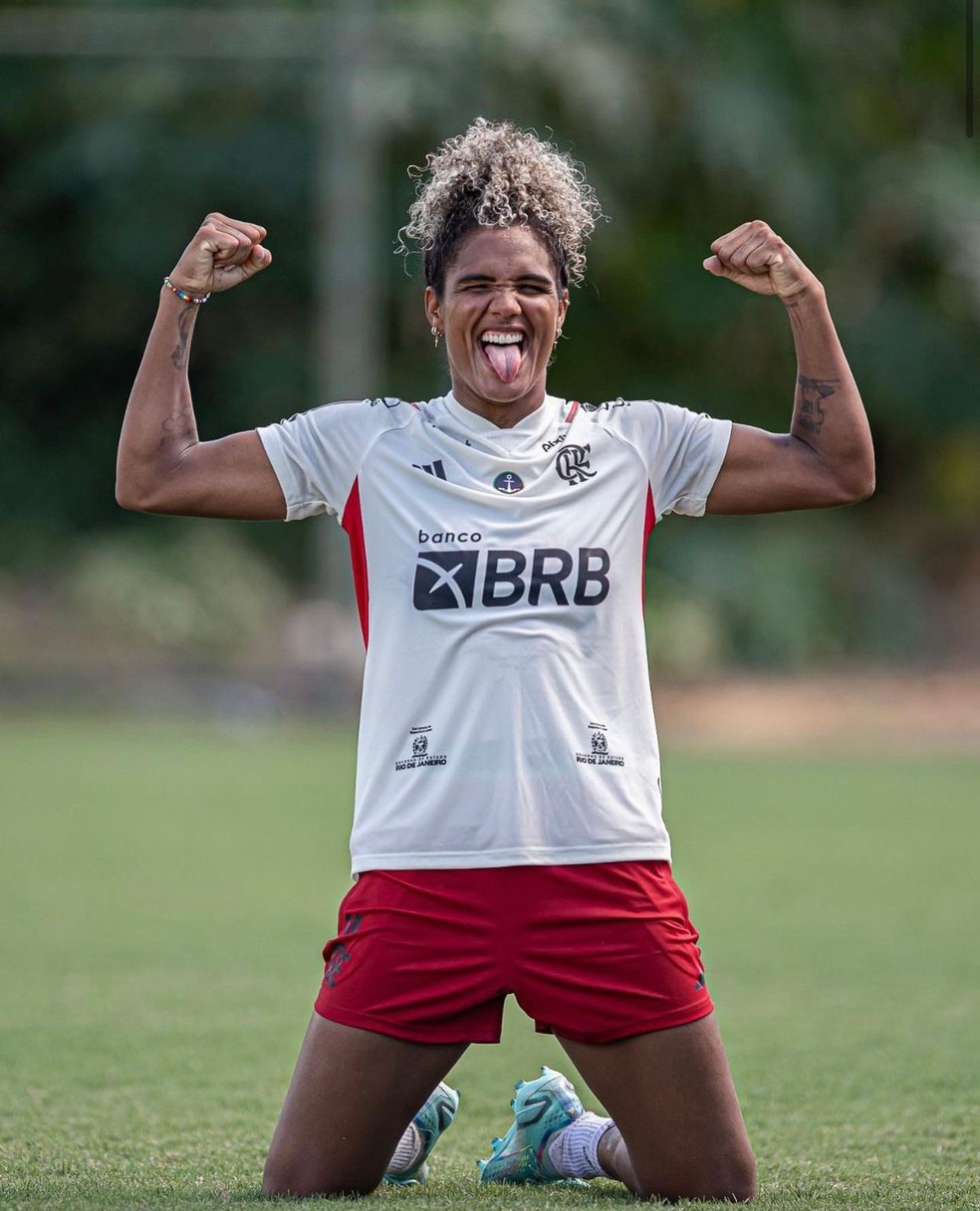 Duda em treinamento pelo time do Flamengo &mdash; Foto: Reprodu&ccedil;&atilde;o / Arquivo Pessoal