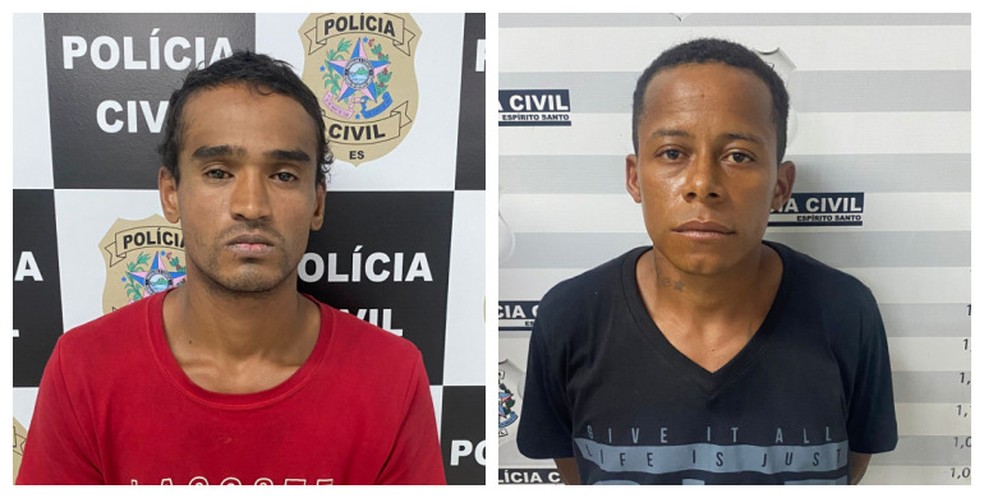 Jonison Lage dos Santo e Genivaldo Ferreira da Silva, apontados como executor e intermediário de duplo assassinato — Foto: Polícia Civil/Divulgação