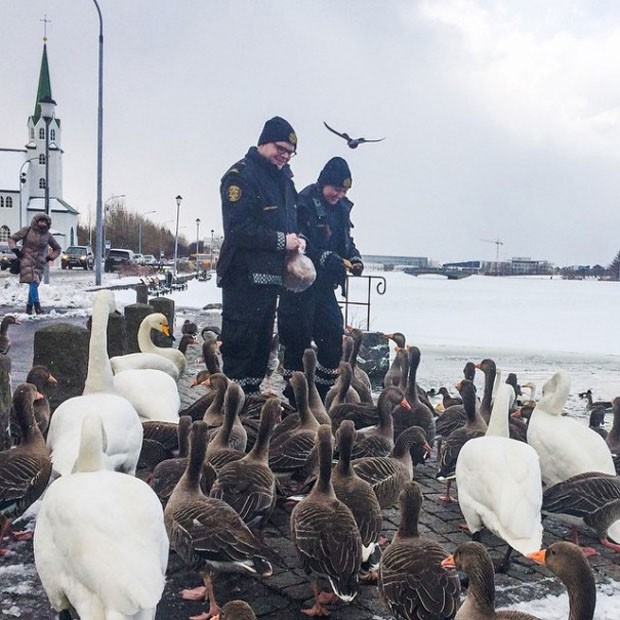 Polícia de Reykjavik (Foto: Instagram / Divulgação)