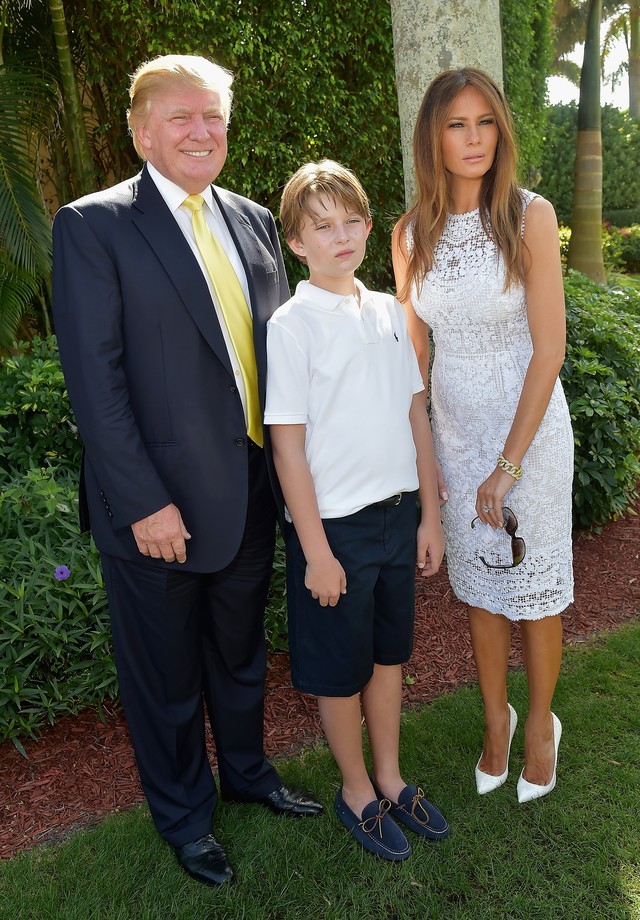 Donald, Barron e Melania Trump (Foto: Getty Images)