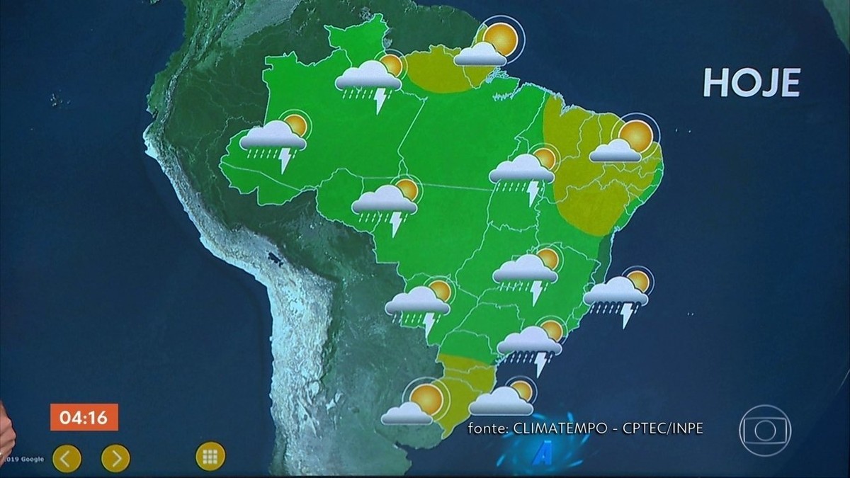 Previsão de chuva em grande parte do país nesta terçafeira (13) Natureza G1
