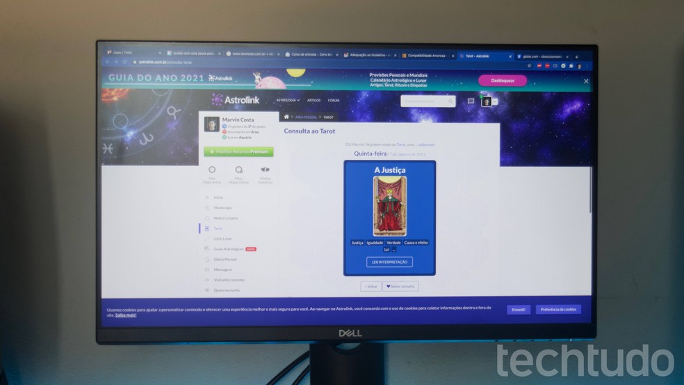 Lista traz sete opções para consultar o horóscopo em 2023 — Foto: Marvin Costa/TechTudo