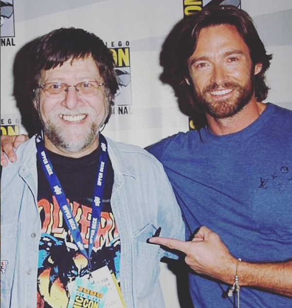O ator Hugh Jackman e o co-criador do personagem Wolverine, o quadrinista Len Wein (Foto: Instagram)