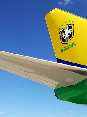 Gol pinta avião com cores da seleção brasileira (Foto: Divulgação / Gol)