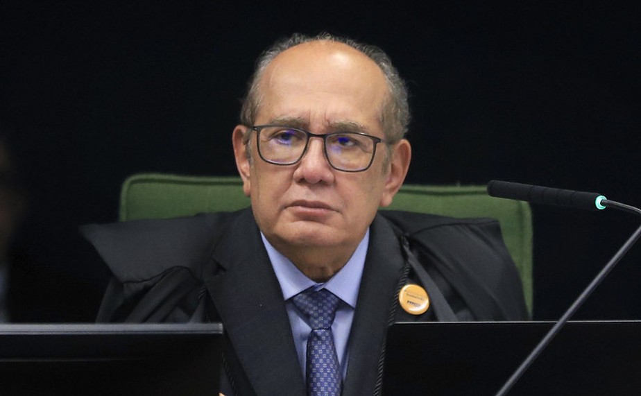 O ministro Gilmar Mendes, durante sessão do STF
