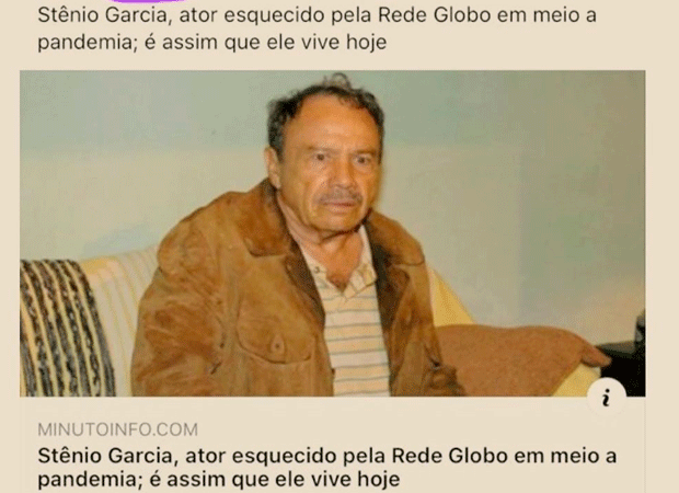 Stenio Garcia condena fake news (Foto: Reprodução/Instagram)