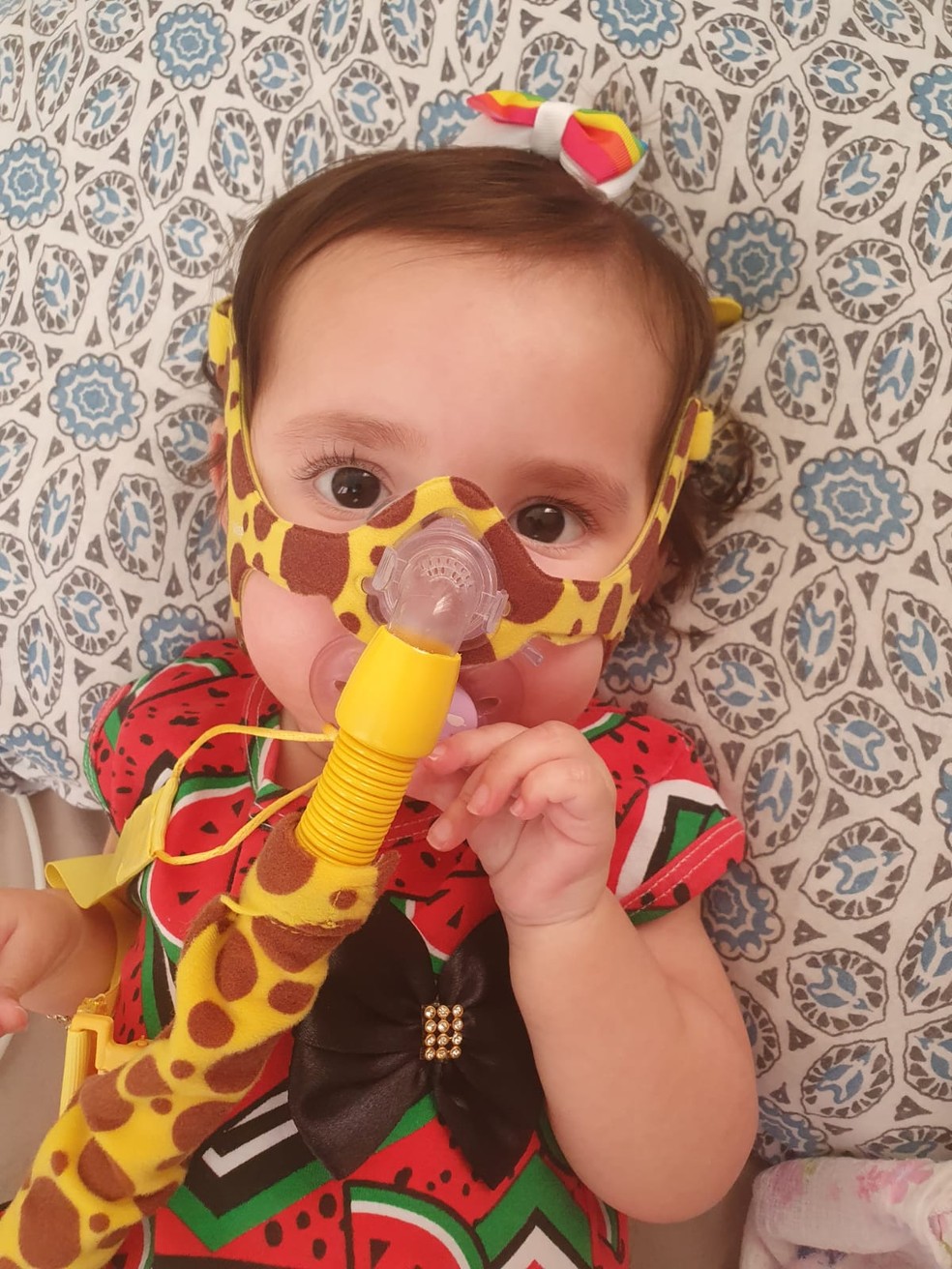 Valentina foi diagnostica com a AME com quase cinco meses de vida  — Foto: Cedida 