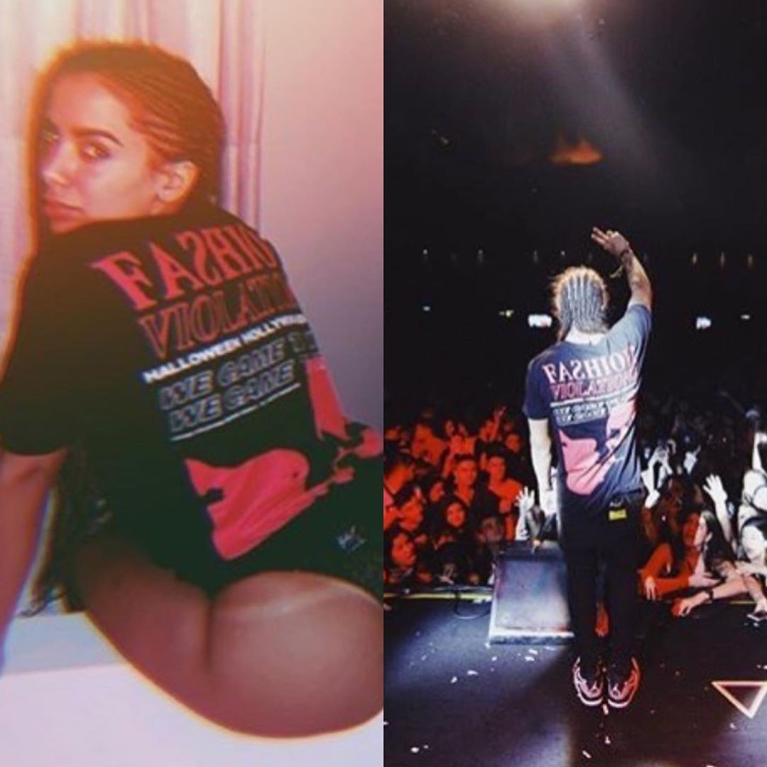 Anitta e Vitão usam a mesma camiseta (Foto: Reprodução/Instagram)