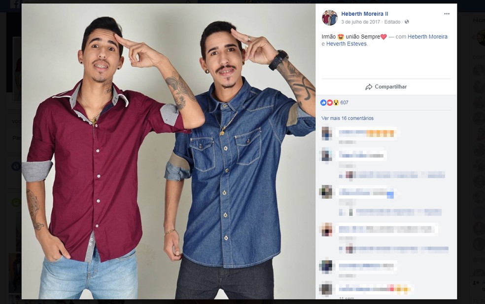 Segundo pol&iacute;cia, irm&atilde;os est&atilde;o entre suspeitos de matar jovem ap&oacute;s discuss&atilde;o (Foto: Reprodu&ccedil;&atilde;o/ Facebook)