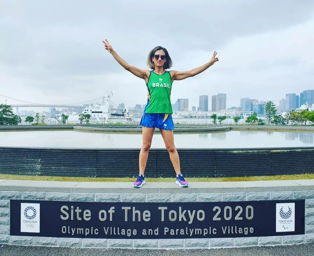 Lúcia Araújo em Tóquio para as Paralimpíadas (Foto: Reprodução / Instagram)