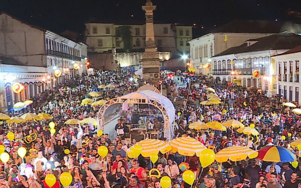 Carnaval 2019 em Ouro Preto — Foto: Reprodução/TV Globo