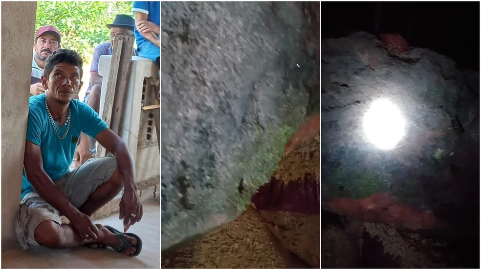 Pedra rola de monte e mata agricultor esmagado em Lavras da Mangabeira, no Cariri — Foto: TV Verdes Mares/Reprodução