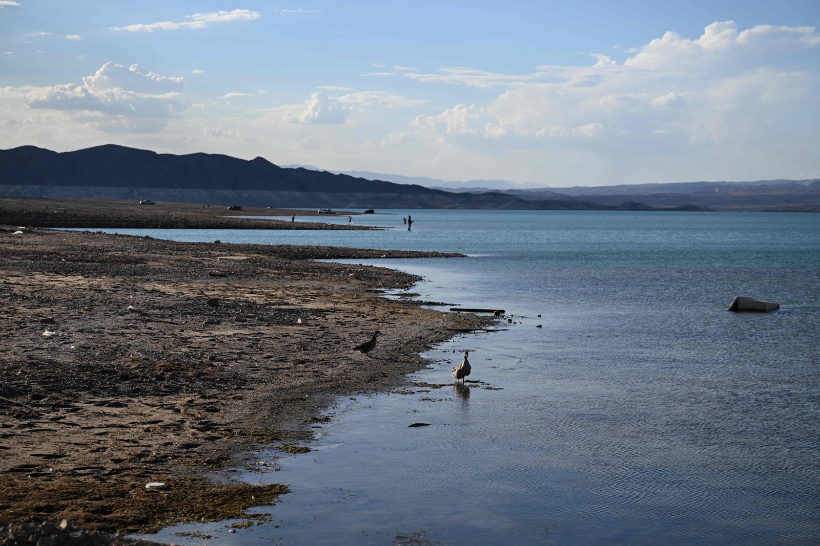 Seca no Lago Mead tem revelado o passado da máfia em Las Vegas — Foto: Patrick T. FALLON / AFP