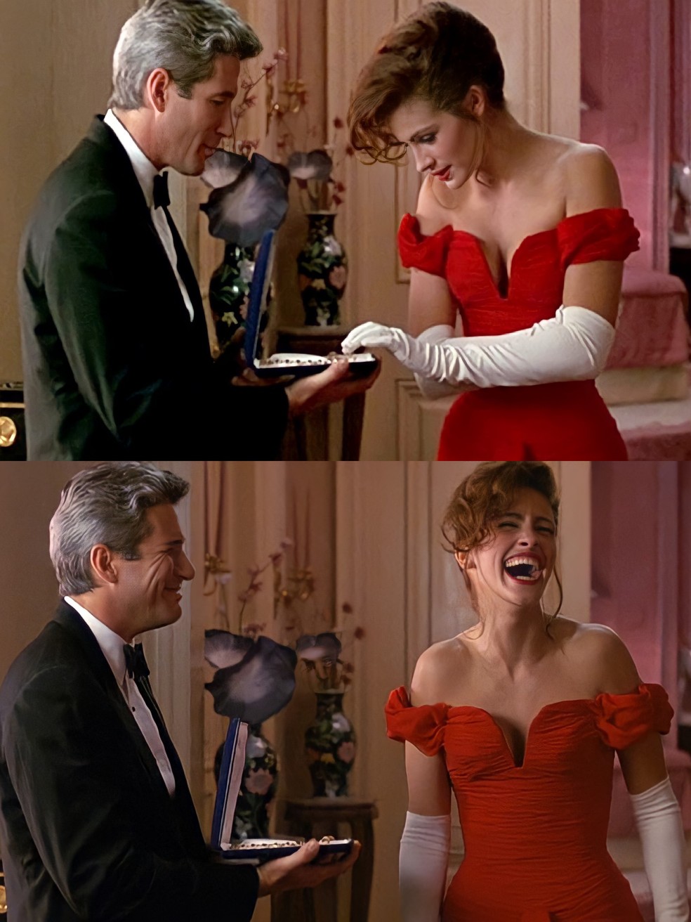 'Uma Linda Mulher': a cena do colar de rubis é uma das mais memoráveis — Foto: Reprodução/IMDB