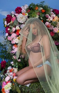 Beyoncé em ensaio de gravidez. Foto: Reprodução / Instagram